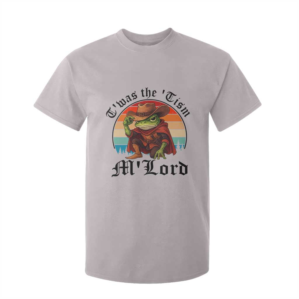 Funny Frog Knight T Shirt For Kid T'was The 'Tism M'Lord Medieval Knight TS14 Ice Gray Print Your Wear