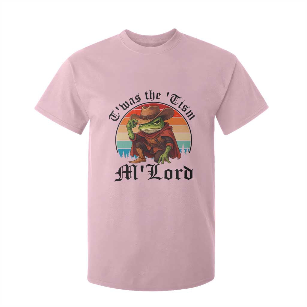 Funny Frog Knight T Shirt For Kid T'was The 'Tism M'Lord Medieval Knight TS14 Light Pink Print Your Wear