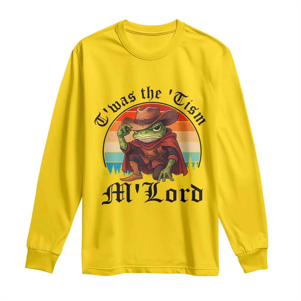 Funny Frog Knight Long Sleeve Shirt T'was The 'Tism M'Lord Medieval Knight TS14 Daisy Print Your Wear