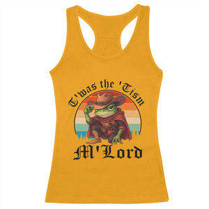 Funny Frog Knight Racerback Tank Top T'was The 'Tism M'Lord Medieval Knight TS14 Gold Print Your Wear