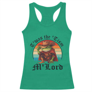 Funny Frog Knight Racerback Tank Top T'was The 'Tism M'Lord Medieval Knight TS14 Irish Green Print Your Wear