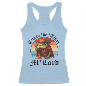 Funny Frog Knight Racerback Tank Top T'was The 'Tism M'Lord Medieval Knight TS14 Light Blue Print Your Wear