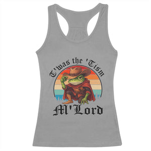 Funny Frog Knight Racerback Tank Top T'was The 'Tism M'Lord Medieval Knight TS14 Sport Gray Print Your Wear
