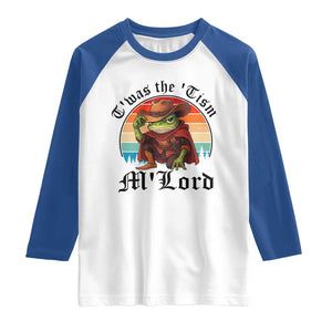 Funny Frog Knight Raglan Shirt T'was The 'Tism M'Lord Medieval Knight TS14 White Royal Print Your Wear