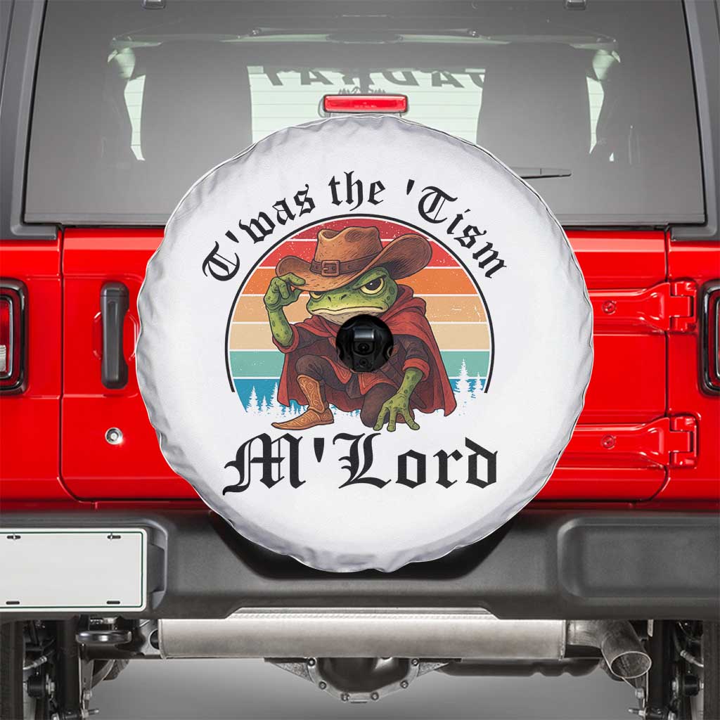 Funny Frog Knight Spare Tire Cover T'was The 'Tism M'Lord Medieval Knight TS14 White Print Your Wear