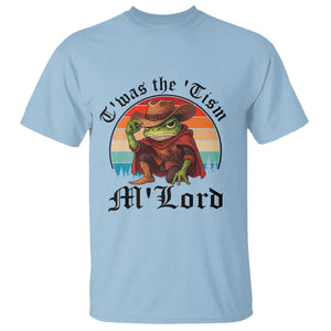 Funny Frog Knight T Shirt T'was The 'Tism M'Lord Medieval Knight TS14 Light Blue Print Your Wear