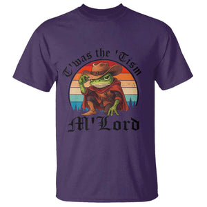 Funny Frog Knight T Shirt T'was The 'Tism M'Lord Medieval Knight TS14 Purple Print Your Wear
