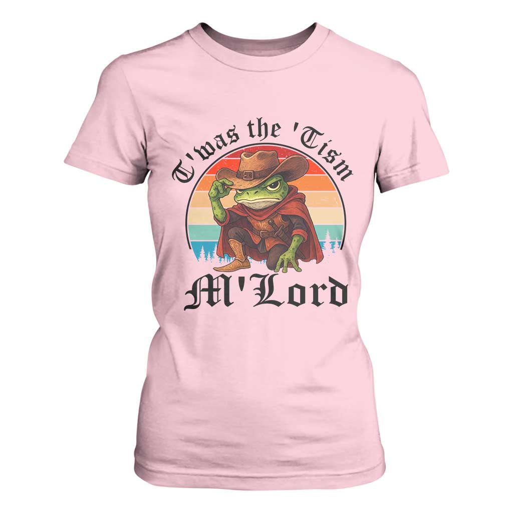 Funny Frog Knight T Shirt For Women T'was The 'Tism M'Lord Medieval Knight TS14 Light Pink Print Your Wear