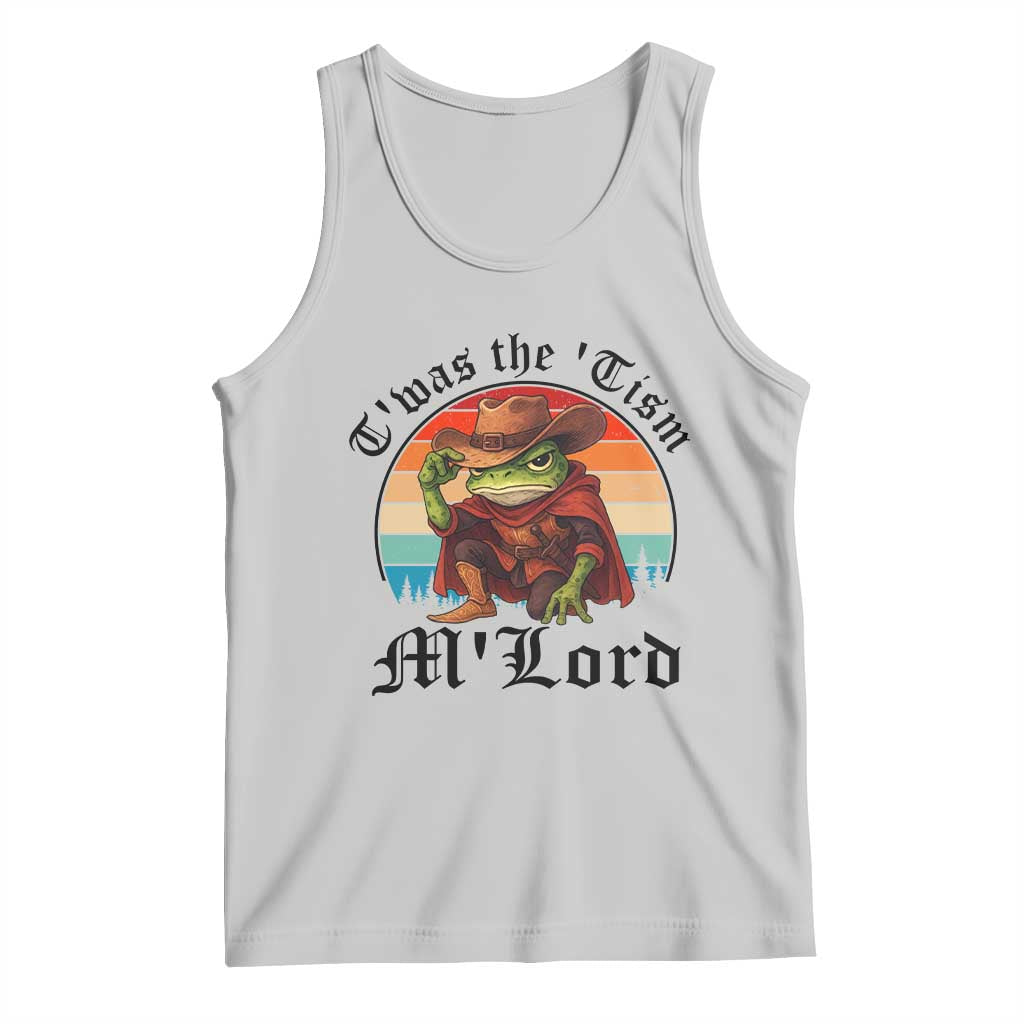 Funny Frog Knight Tank Top T'was The 'Tism M'Lord Medieval Knight TS14 Ash Print Your Wear