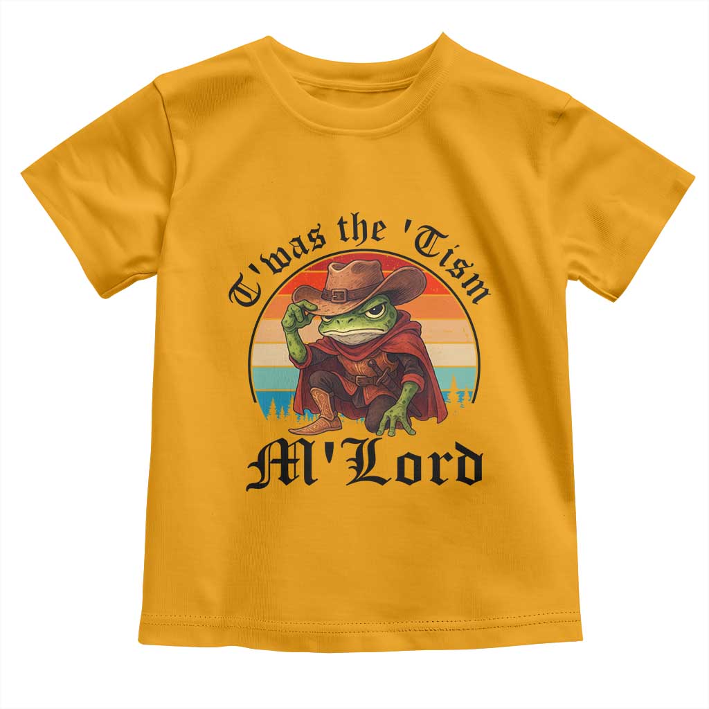 Funny Frog Knight Toddler T Shirt T'was The 'Tism M'Lord Medieval Knight TS14 Gold Print Your Wear
