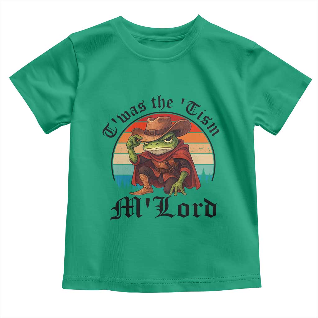Funny Frog Knight Toddler T Shirt T'was The 'Tism M'Lord Medieval Knight TS14 Irish Green Print Your Wear