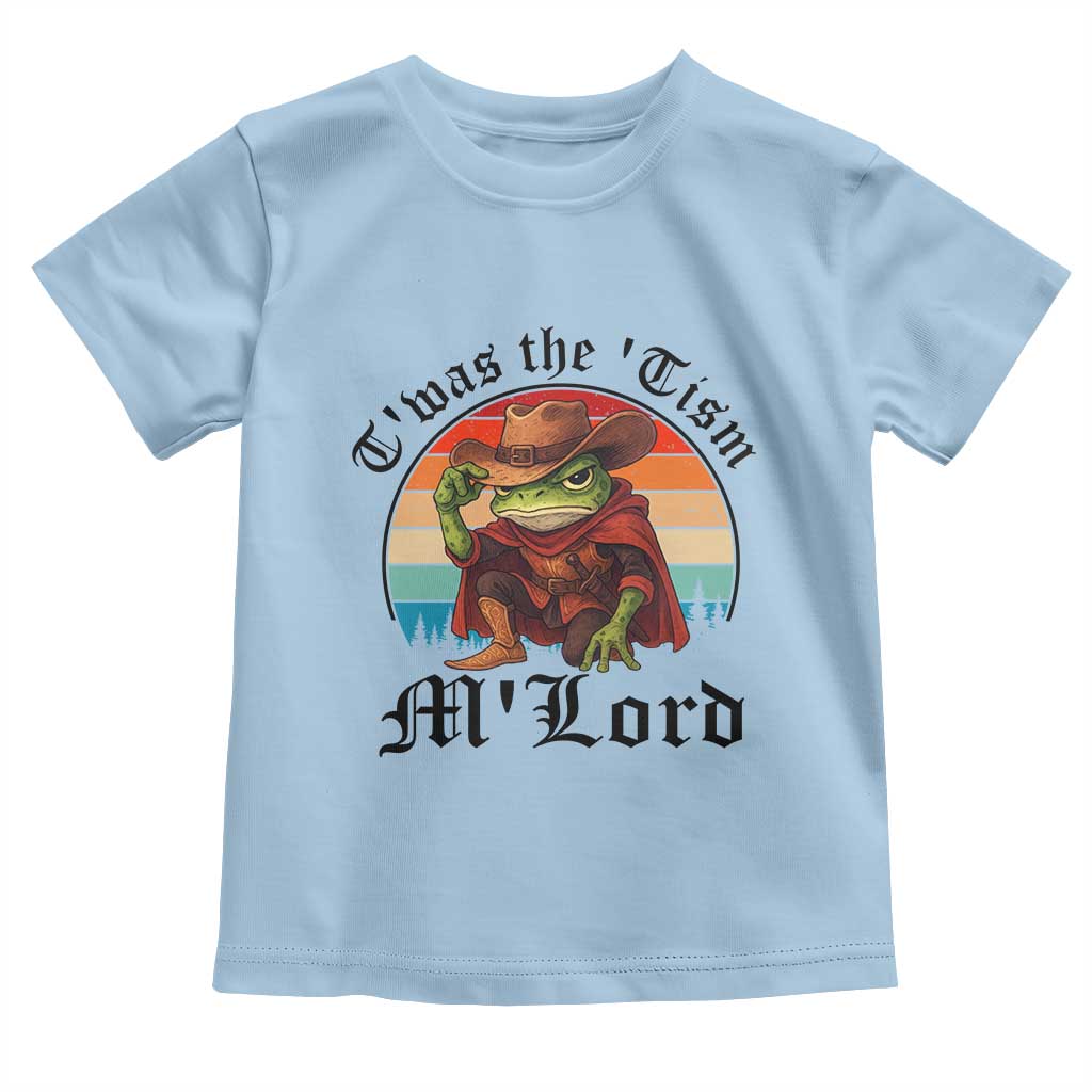 Funny Frog Knight Toddler T Shirt T'was The 'Tism M'Lord Medieval Knight TS14 Light Blue Print Your Wear