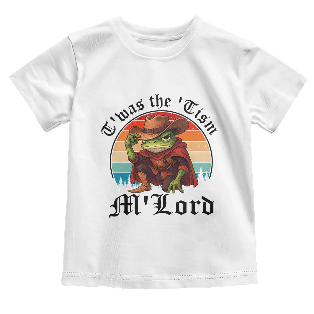 Funny Frog Knight Toddler T Shirt T'was The 'Tism M'Lord Medieval Knight TS14 White Print Your Wear