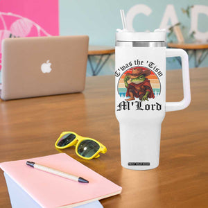 Funny Frog Knight Tumbler With Handle T'was The 'Tism M'Lord Medieval Knight TS14 Print Your Wear