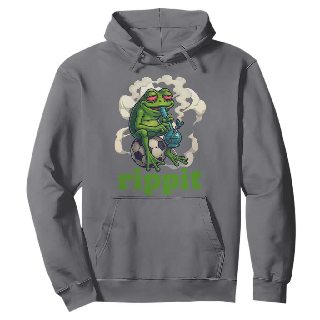 Rippit Stoner Frog Hoodie Smoking Weed Pot Marijuana Cannabis 420 TS14 Charcoal Print Your Wear