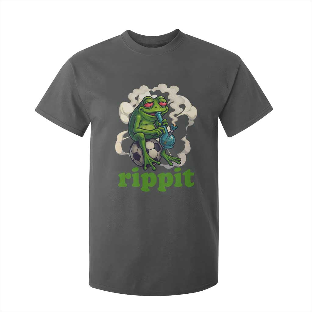 Rippit Stoner Frog T Shirt For Kid Smoking Weed Pot Marijuana Cannabis 420 TS14 Dark Heather Print Your Wear