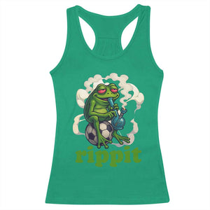 Rippit Stoner Frog Racerback Tank Top Smoking Weed Pot Marijuana Cannabis 420 TS14 Irish Green Print Your Wear
