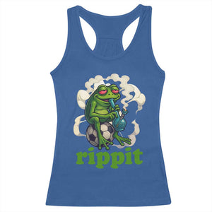Rippit Stoner Frog Racerback Tank Top Smoking Weed Pot Marijuana Cannabis 420 TS14 Royal Blue Print Your Wear