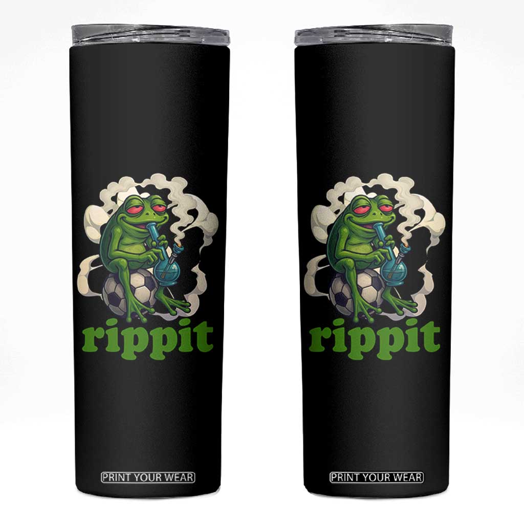 Rippit Stoner Frog Skinny Tumbler Smoking Weed Pot Marijuana Cannabis 420 TS14 Black Print Your Wear