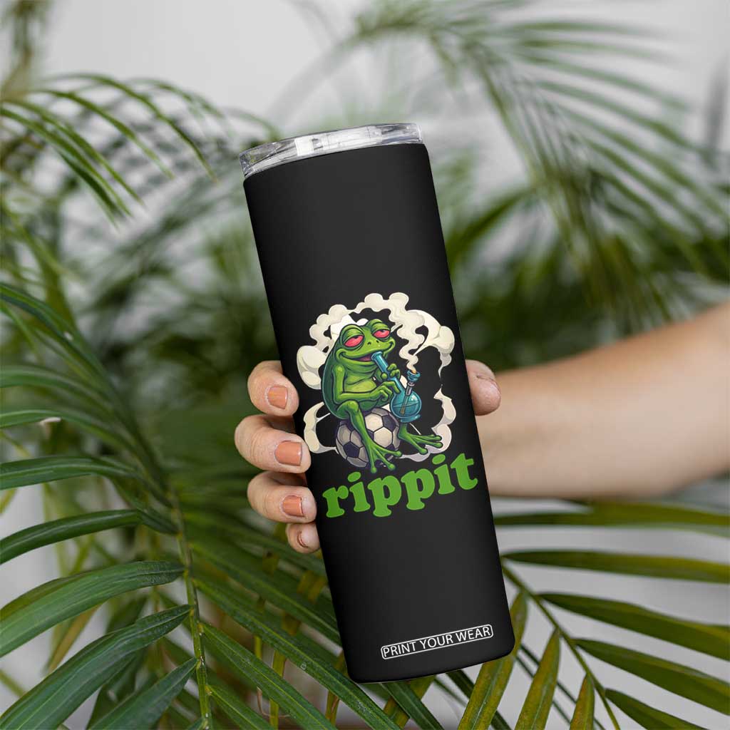 Rippit Stoner Frog Skinny Tumbler Smoking Weed Pot Marijuana Cannabis 420 TS14 Print Your Wear