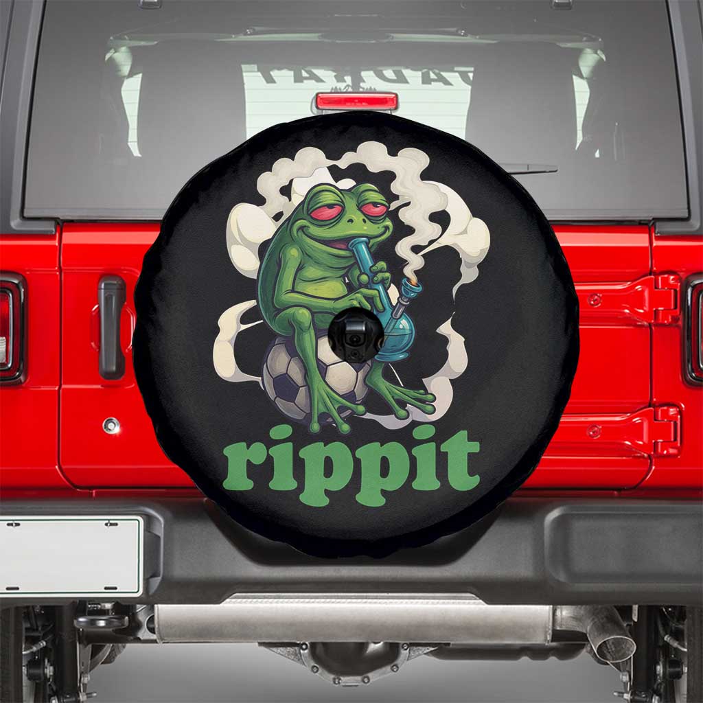 Rippit Stoner Frog Spare Tire Cover Smoking Weed Pot Marijuana Cannabis 420 TS14 Black Print Your Wear