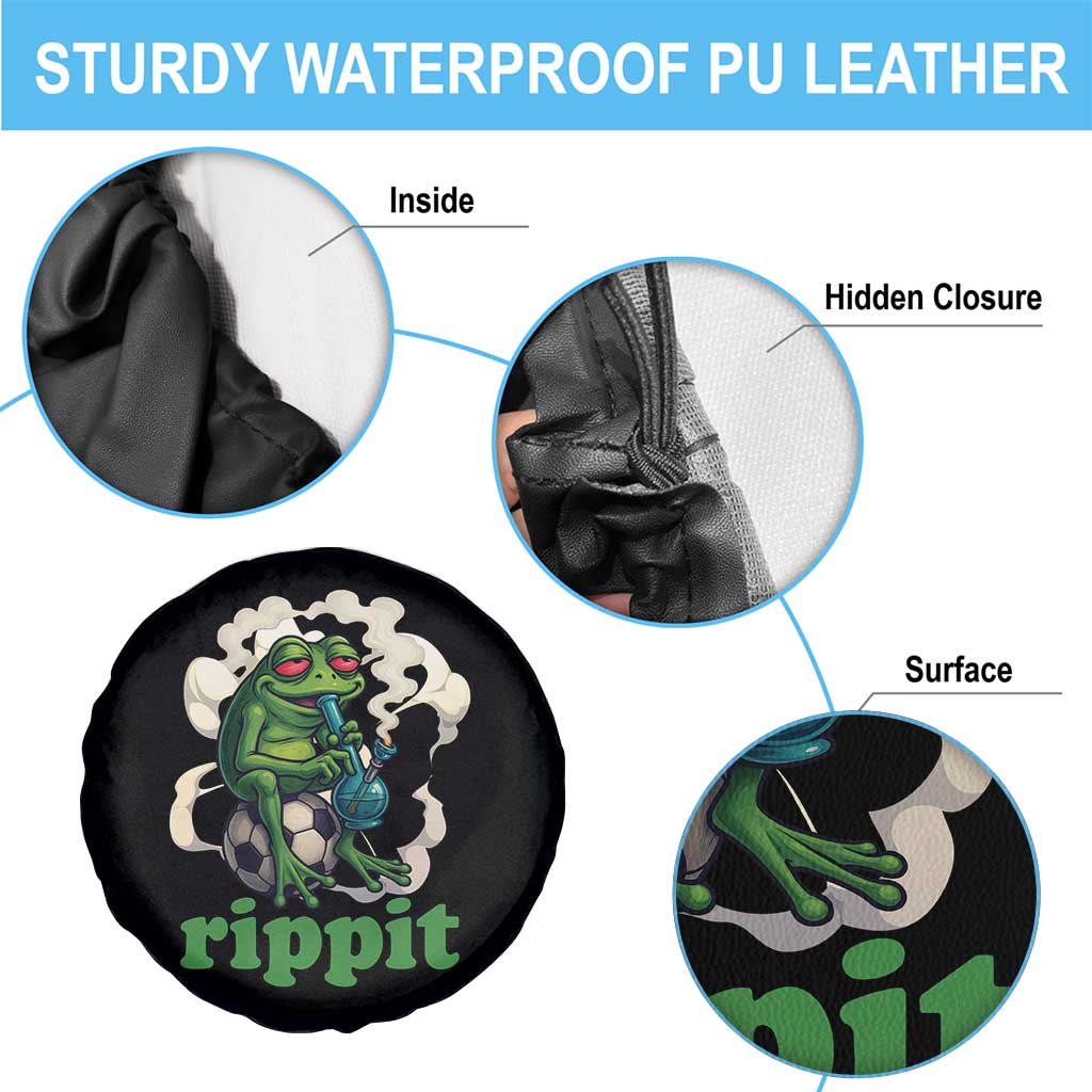 Rippit Stoner Frog Spare Tire Cover Smoking Weed Pot Marijuana Cannabis 420 TS14 Print Your Wear