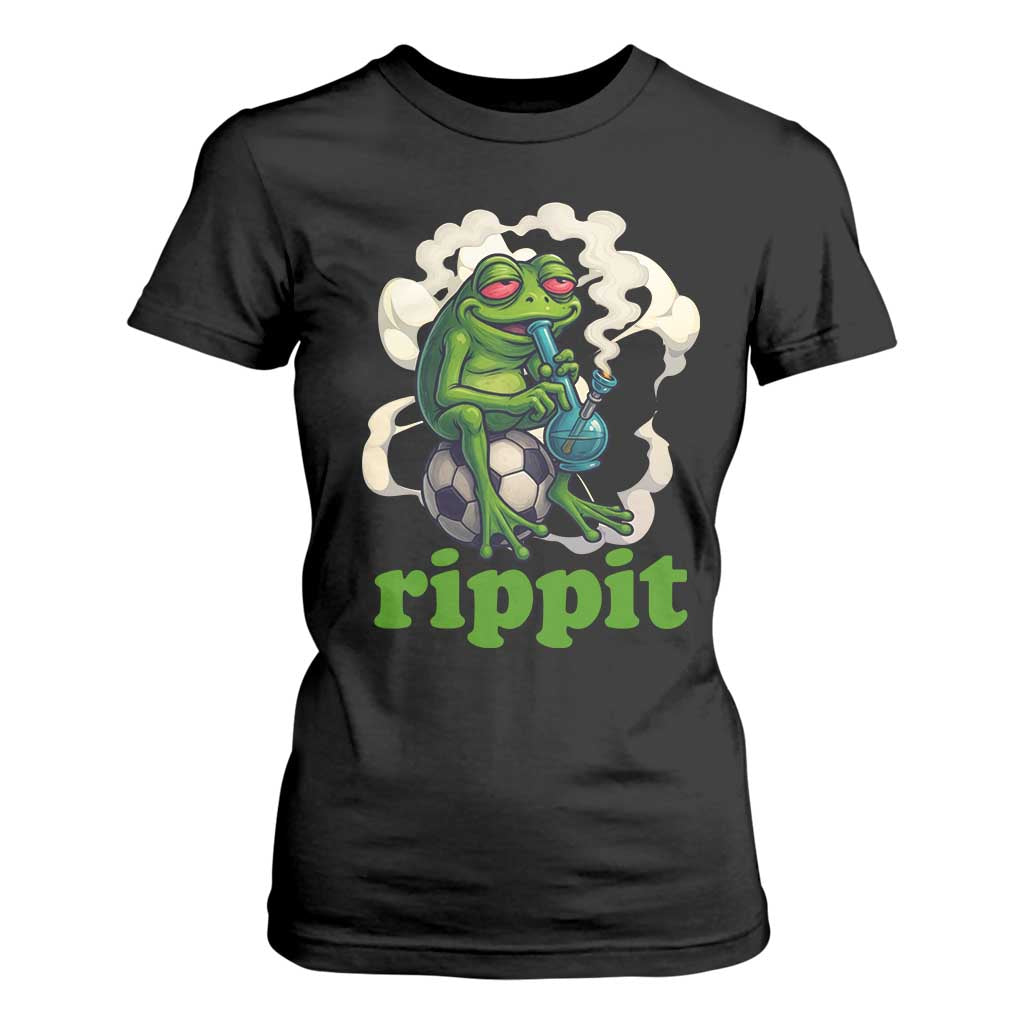 Rippit Stoner Frog T Shirt For Women Smoking Weed Pot Marijuana Cannabis 420 TS14 Black Print Your Wear