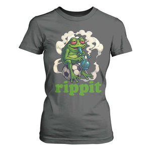 Rippit Stoner Frog T Shirt For Women Smoking Weed Pot Marijuana Cannabis 420 TS14 Dark Heather Print Your Wear