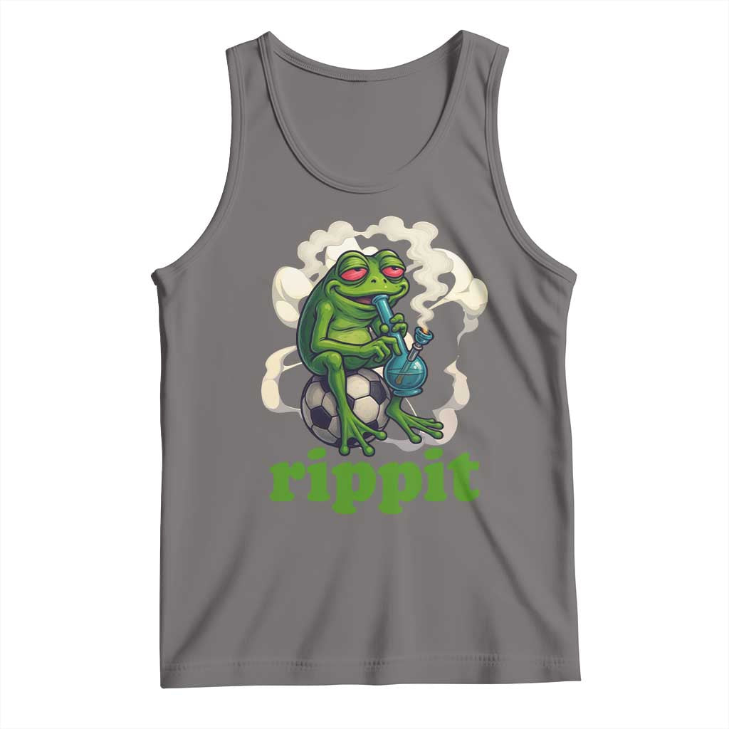 Rippit Stoner Frog Tank Top Smoking Weed Pot Marijuana Cannabis 420 TS14 Deep Heather Print Your Wear
