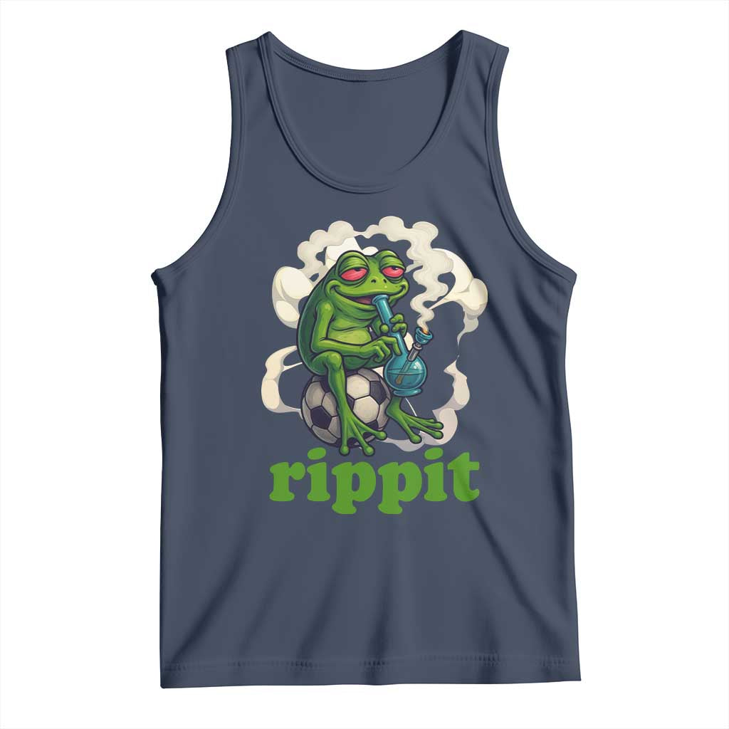 Rippit Stoner Frog Tank Top Smoking Weed Pot Marijuana Cannabis 420 TS14 Navy Print Your Wear