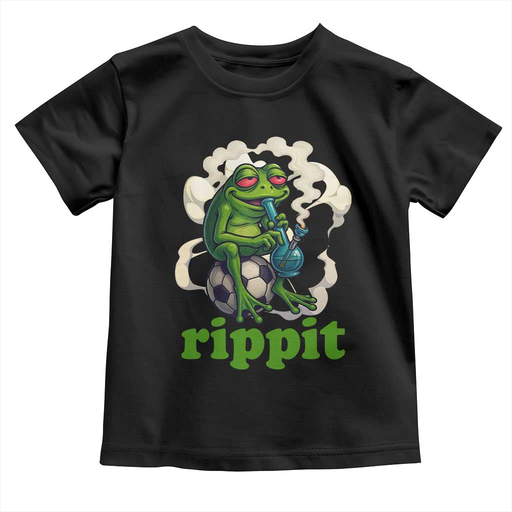 Rippit Stoner Frog Toddler T Shirt Smoking Weed Pot Marijuana Cannabis 420 TS14 Black Print Your Wear
