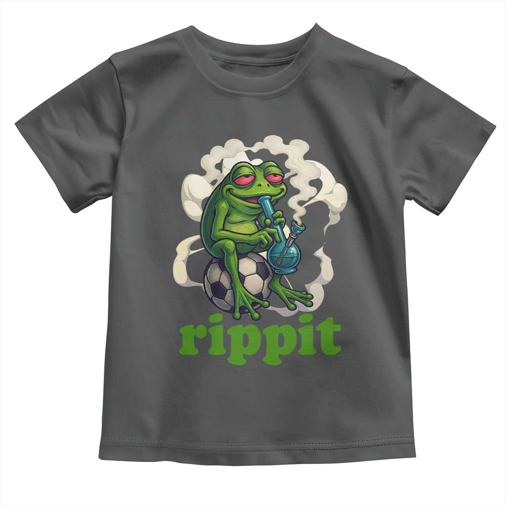 Rippit Stoner Frog Toddler T Shirt Smoking Weed Pot Marijuana Cannabis 420 TS14 Dark Heather Print Your Wear