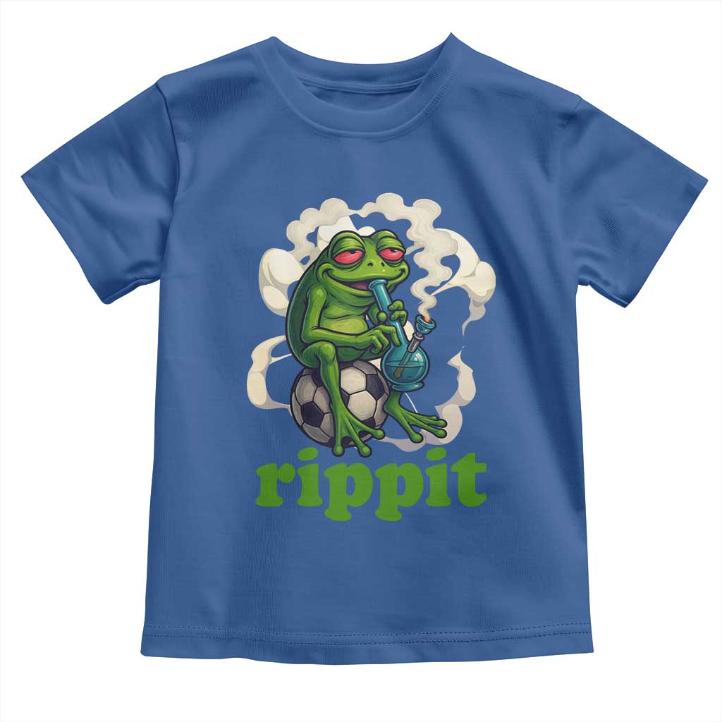 Rippit Stoner Frog Toddler T Shirt Smoking Weed Pot Marijuana Cannabis 420 TS14 Royal Blue Print Your Wear