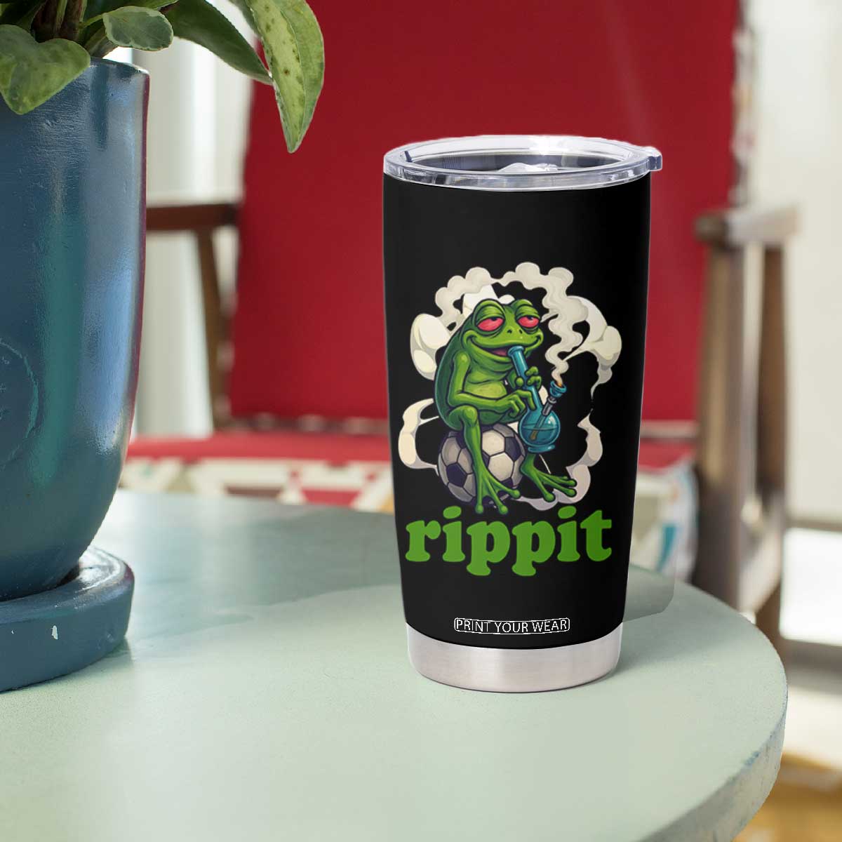 Rippit Stoner Frog Tumbler Cup Smoking Weed Pot Marijuana Cannabis 420 TS14 Print Your Wear