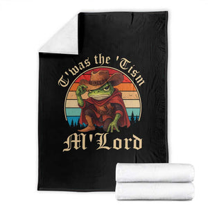 Funny Frog Autism Throw Blanket T'was The 'Tism M'Lord TS14 Black Print Your Wear