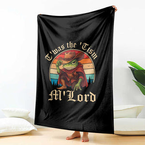 Funny Frog Autism Throw Blanket T'was The 'Tism M'Lord TS14 Print Your Wear