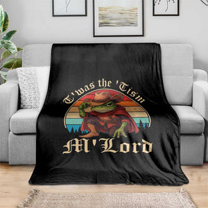 Funny Frog Autism Throw Blanket T'was The 'Tism M'Lord TS14 Print Your Wear