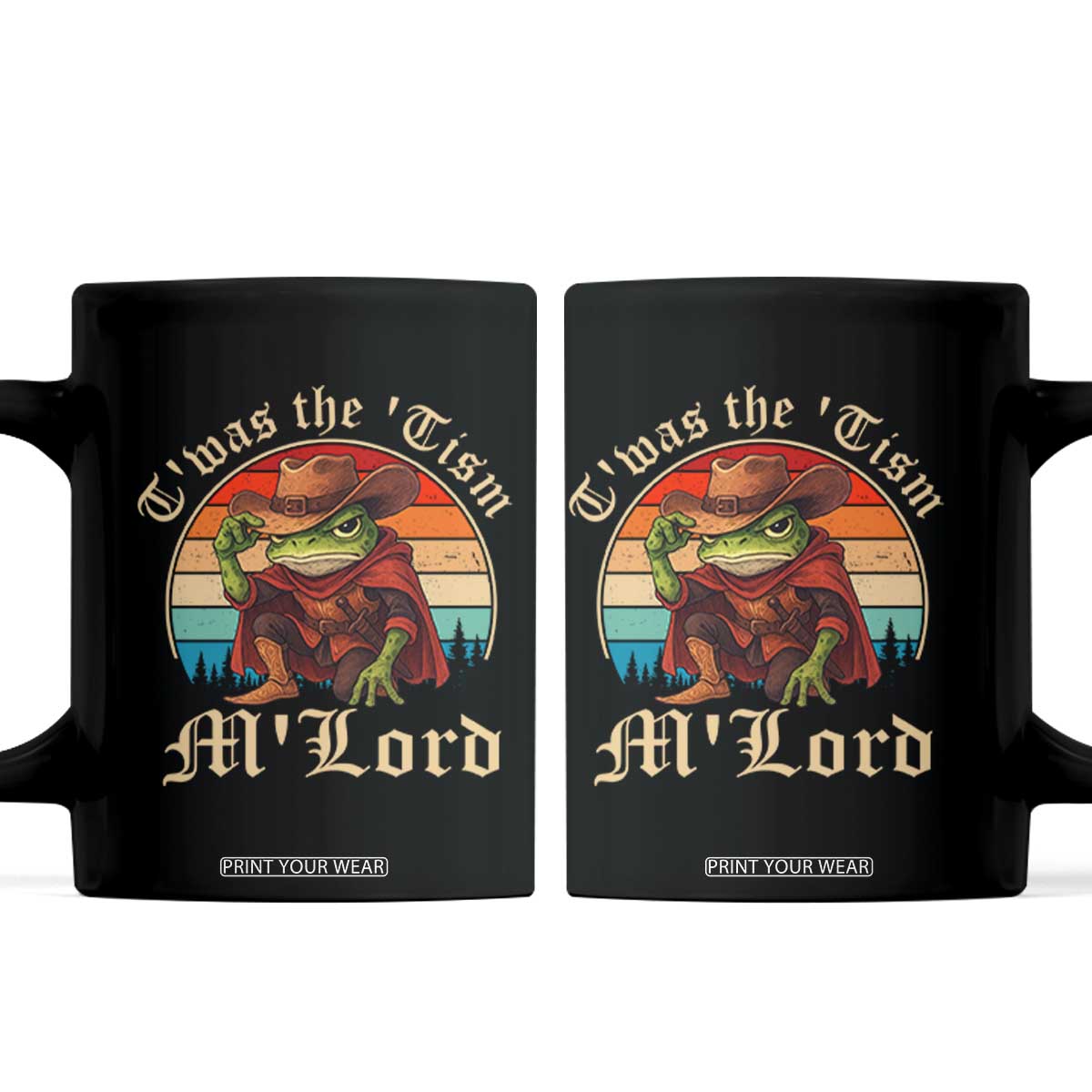 Funny Frog Autism Coffee Mug T'was The 'Tism M'Lord TS14 Black Print Your Wear