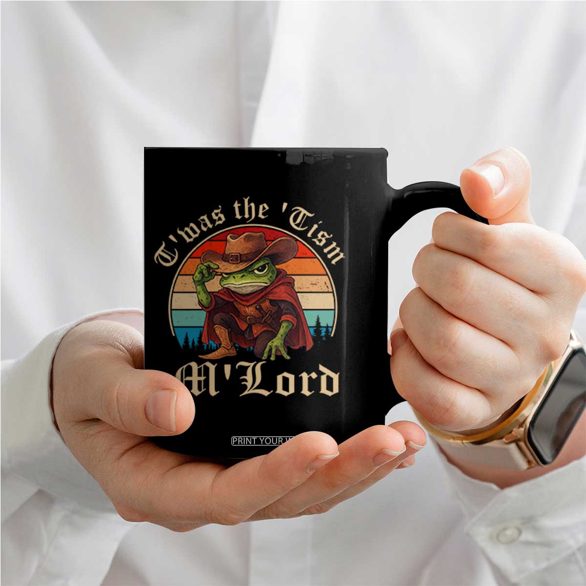 Funny Frog Autism Coffee Mug T'was The 'Tism M'Lord TS14 Print Your Wear