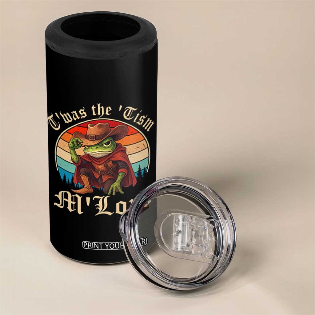 Funny Frog Autism 4 in 1 Can Cooler Tumbler T'was The 'Tism M'Lord TS14 Print Your Wear