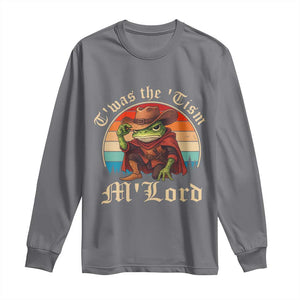 Funny Frog Autism Long Sleeve Shirt T'was The 'Tism M'Lord TS14 Charcoal Print Your Wear