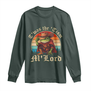Funny Frog Autism Long Sleeve Shirt T'was The 'Tism M'Lord TS14 Dark Forest Green Print Your Wear