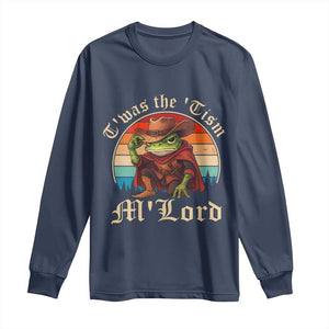 Funny Frog Autism Long Sleeve Shirt T'was The 'Tism M'Lord TS14 Navy Print Your Wear