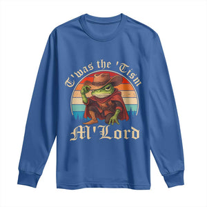 Funny Frog Autism Long Sleeve Shirt T'was The 'Tism M'Lord TS14 Royal Blue Print Your Wear