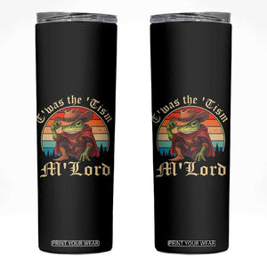 Funny Frog Autism Skinny Tumbler T'was The 'Tism M'Lord TS14 Black Print Your Wear