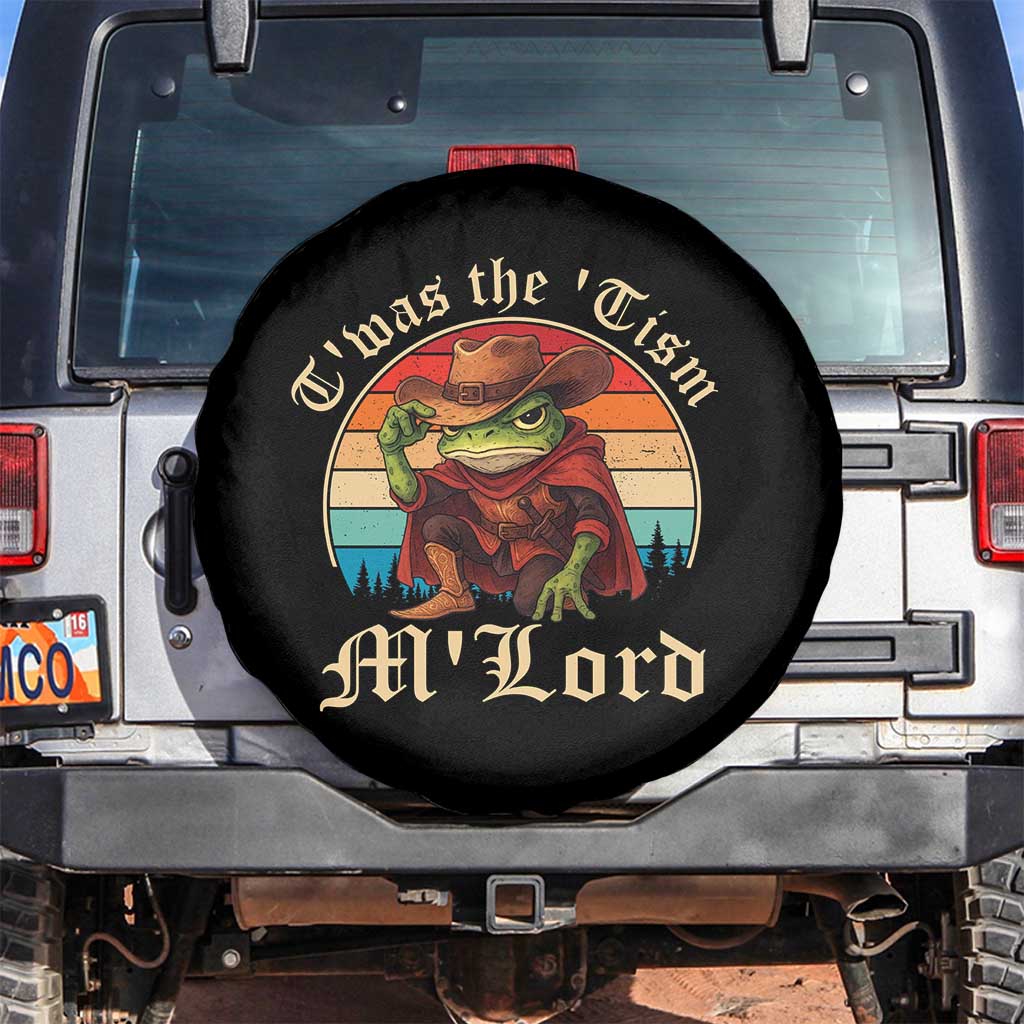 Funny Frog Autism Spare Tire Cover T'was The 'Tism M'Lord TS14 No hole Black Print Your Wear