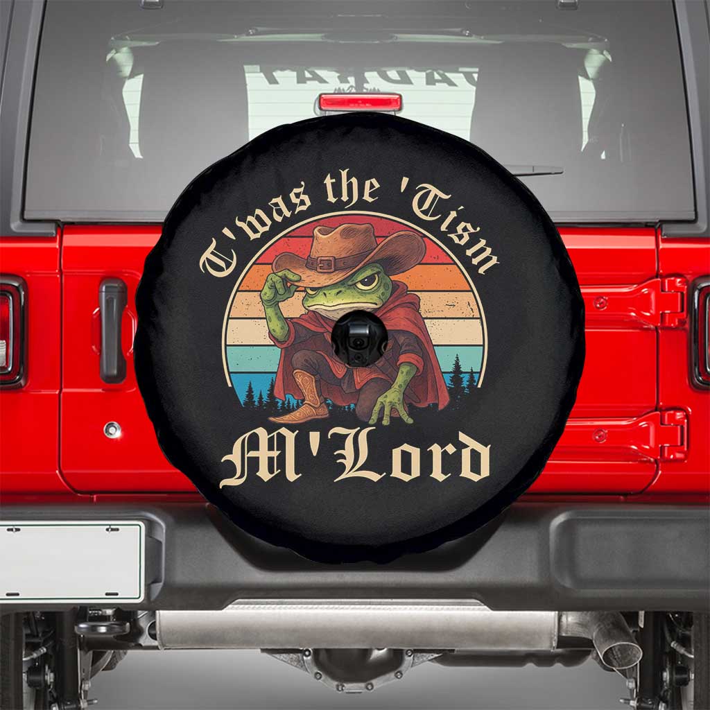 Funny Frog Autism Spare Tire Cover T'was The 'Tism M'Lord TS14 Black Print Your Wear