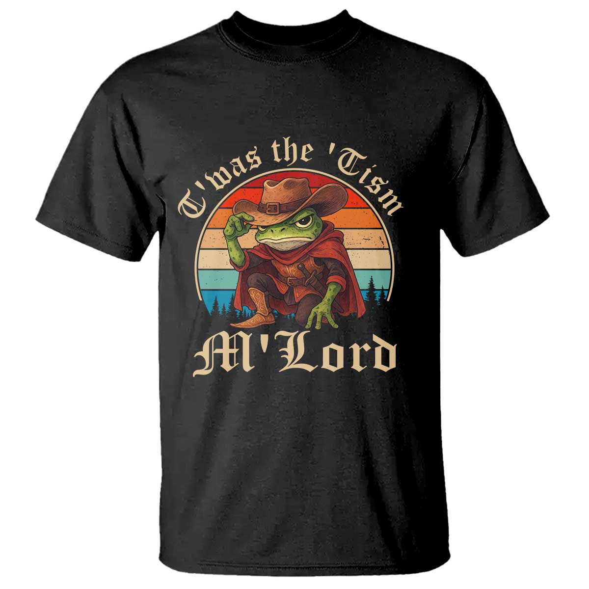 Funny Frog Autism T Shirt T'was The 'Tism M'Lord TS14 Black Print Your Wear