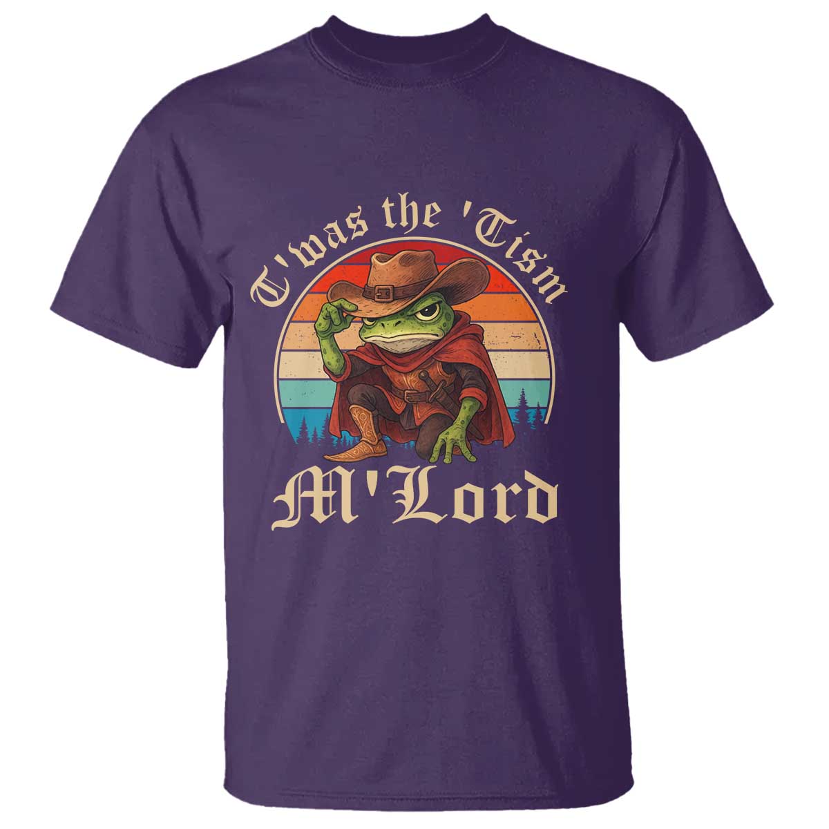 Funny Frog Autism T Shirt T'was The 'Tism M'Lord TS14 Purple Print Your Wear