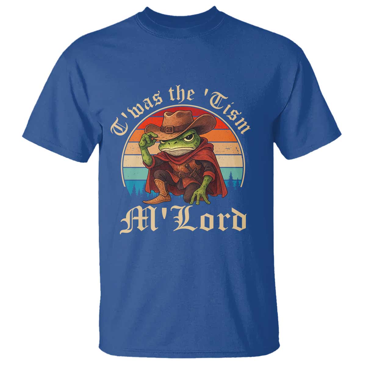 Funny Frog Autism T Shirt T'was The 'Tism M'Lord TS14 Royal Blue Print Your Wear